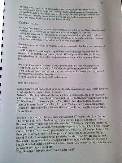Typescript of a book on Castletown House Ireland Irish history Co. Kildare