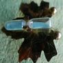 Vintage Hourglass Mounted On a Brass Oak Leaf Image 7