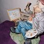 Capodimonte statue - Man painting on bench Image 2