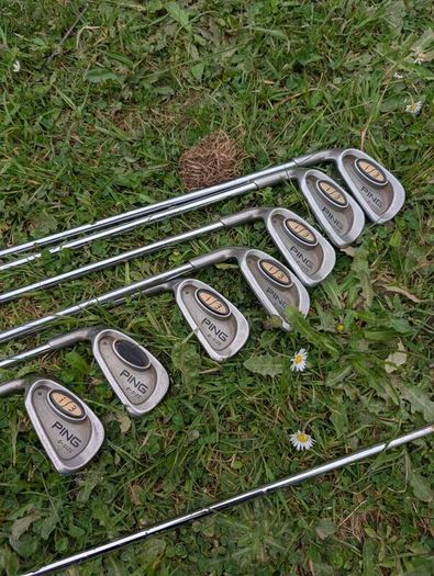 Left handed ping golf clubs and bag