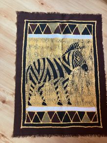Zebra batik fabric Africa art