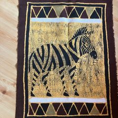 Zebra batik fabric Africa art