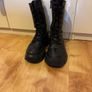 Black Zara leather boots Image 3