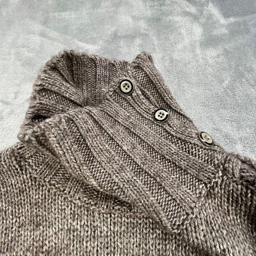 Armani Jeans Womens Roll Neck Jumper Sweater - Size 44 L - Grey - Mohair Blend