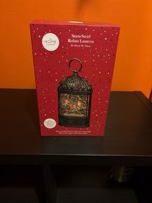 Snow Swirl Robin Lantern