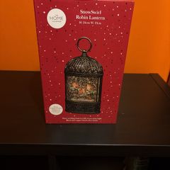 Snow Swirl Robin Lantern