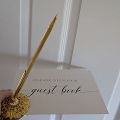 Guestbook sign & pen