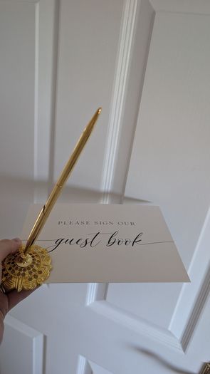 Guestbook sign & pen