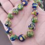 vintage venetian Style Gabri & MultiColor Glass Beads Necklace Image 7
