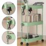 Brand New 3-Tier Storage Trolley Cart Slide-Out Slim Rolling Utility Cart Mobile Storage Image 4