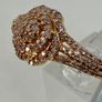 Gold 9K (375) Rose Gold SGL Certified Pink Diamond Cluster Ring. Image 6
