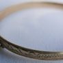 Victorian 9CT Gold B.C.  B. CORE Leaf Engraved Bangle Bracelet, Circa 1878 12,51g Image 10