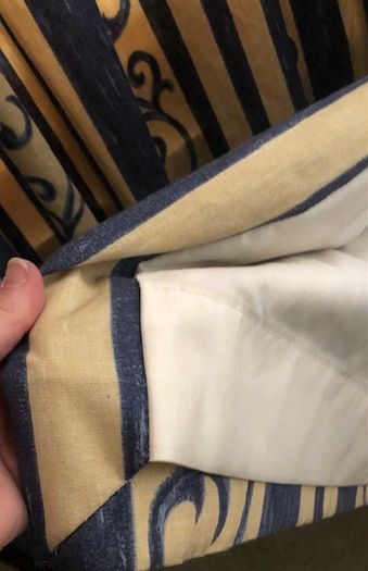 Lined curtain. Vintage fabric