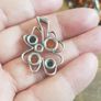 Amber Sterling Silver Clover Image 4