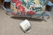 - Oil Skin Garden Kneeler Cushion like with 2 grab handles and Free Garden Enamel Mug