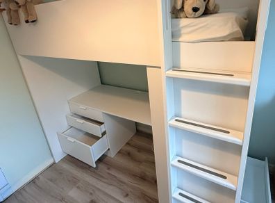 Ikea Bunk Bed with Desk and Storage