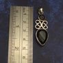 Vintage 925 Sterling Silver & Smoky Quartz Teardrop Scrollwork Pendant Image 10