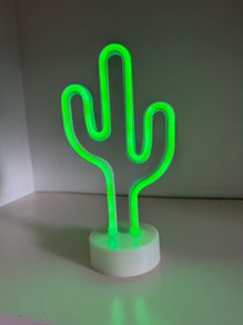 Green Cactus Neon Standing Light