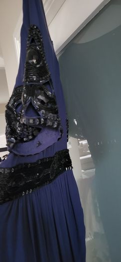 Temperley London Navy Silk Embellished Sz 12UK - Rrp 950