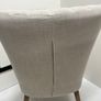 Set of 2 Contemporary Linen Accent Chair with Channel-Tufted Back Image 3