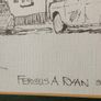 Fergus A Ryan Drawing of Malahide Main Street Image 3