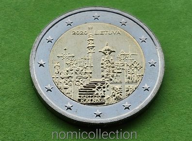 Lithuania 2020 year Uncirculated 2 Euro coin.