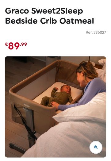 Next to me baby crib