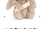 New JELLYCAT Bashful Bunny in Graduation Outfit