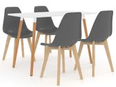 5 Piece Dining Set Grey