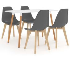 5 Piece Dining Set Grey