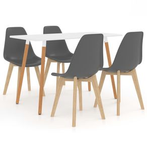 5 Piece Dining Set Grey