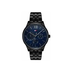 Tommy Hilfiger Mens Watch 1791454 Black/blue Dial -warranty - Free Delivery