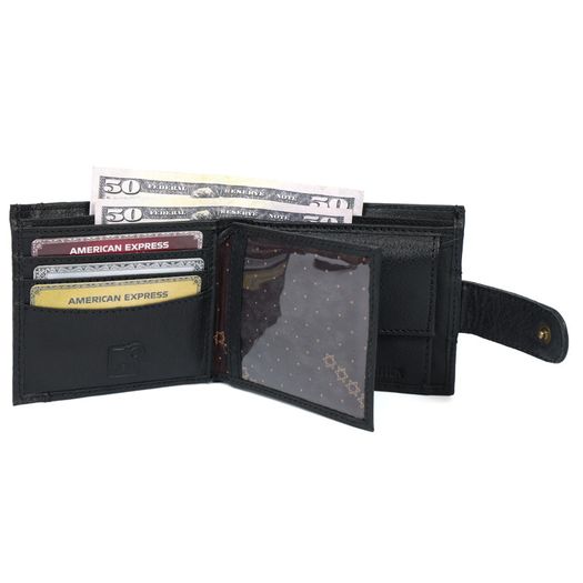 Unisex Genuine Leather Wallet RFID Blocking Bifold Wallet with Zipper & Coin Pocket Leather Wallet