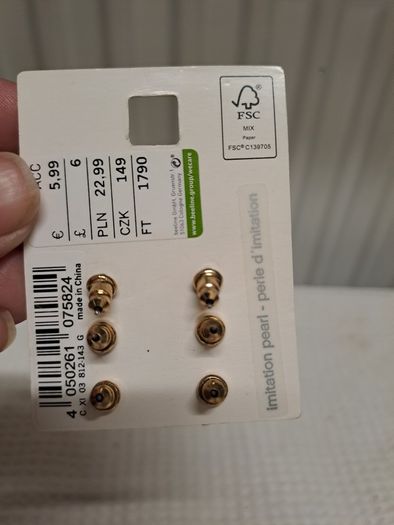 Gold-Tone Stud Earring Set 3 Pairs