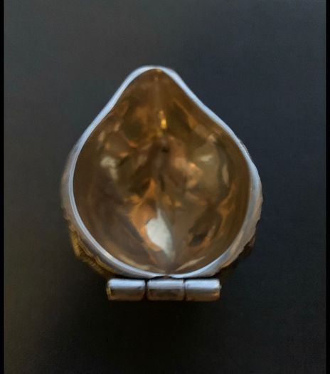 Victorian Silver  Monkey Head Inkwell