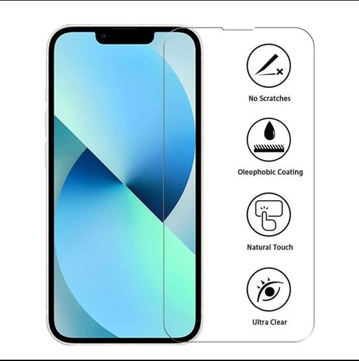 For iPhone 13 / 13 Pro Tempered Glass Screen Protector Saver Cover Case Friendly