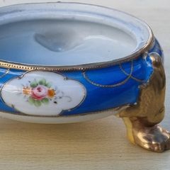 Vintage Limoges hand painted three foot Bowl