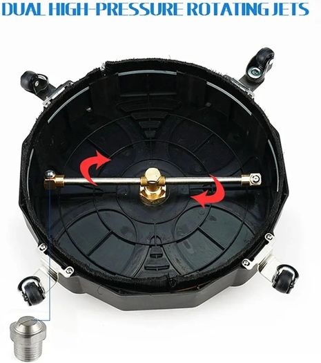 Driveway Power Washer, Rotary Surface Cleaner, High Pressure Flat Surface Cleaner, 13in Pressure Washer Surface Cleaner for Park Cleaning Sidewalks
