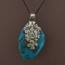 Vintage Arizona Turqouise Silver Bird Desgin Pendant Image 8