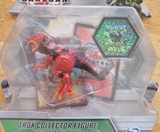 BRAND NEW Bakugan Trox (Red) Collector Action Figure With 2 Trading Cards and Coin