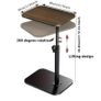 Black Adjustable Height 360 Rotating Side Table - Lift-Top Coffee Table, Multifunctional Coffee Table, Adjustable Height Coffee Table Image 2