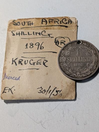 SA silver Shilling 1896
