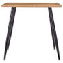Dining Table Oak and Black 80.5x80.5x73 cm MDF Image 5