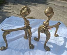 Napolean 111 Heavy Brass Andirons (4kgs)