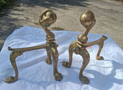 Napolean 111 Heavy Brass Andirons (4kgs)