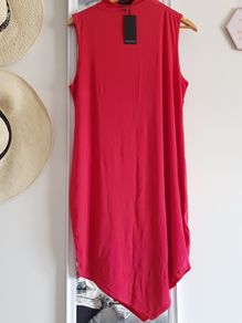 ladies asymmetric high neck dress BNWT