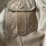 Mens Vintage 1970's style Aviatrix Tan Leather Reefer/Safari style Jacket Image 4