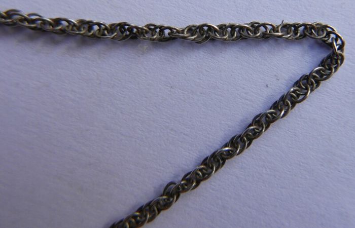 Vintage Sterling Silver 925 Pendant Necklace length 18" - 4,4g