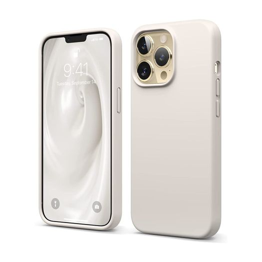 Liquid Silicone Shockproof Case For iPhone 13 Pro Luxury Soft Phone Cover Grey New - FHT7IP13PLK