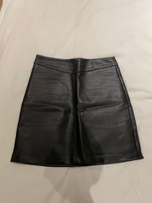 New Look Faux Leather Mini Skirt in Black